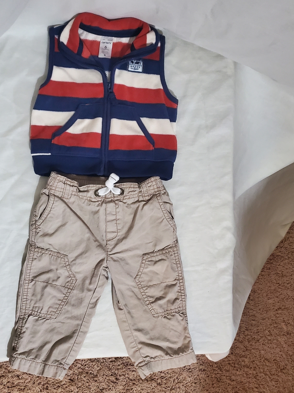 Carter's Tan Cargo Pants And Vest for Kids